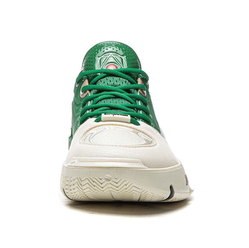 Men's Premium Two-Tone Green Retro Low-Top Basketball Shoes