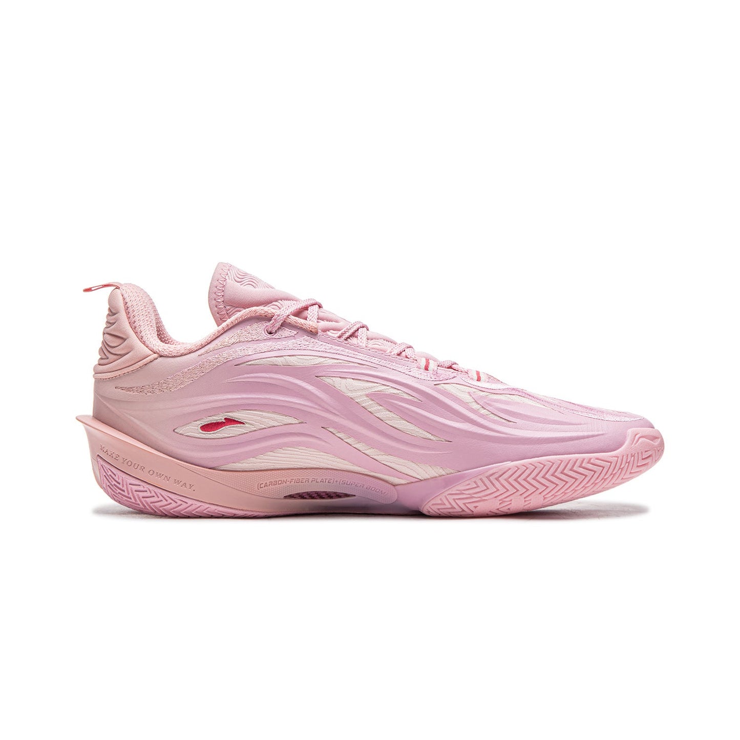 Pink Wave Pattern Fashion Basketball Shoes