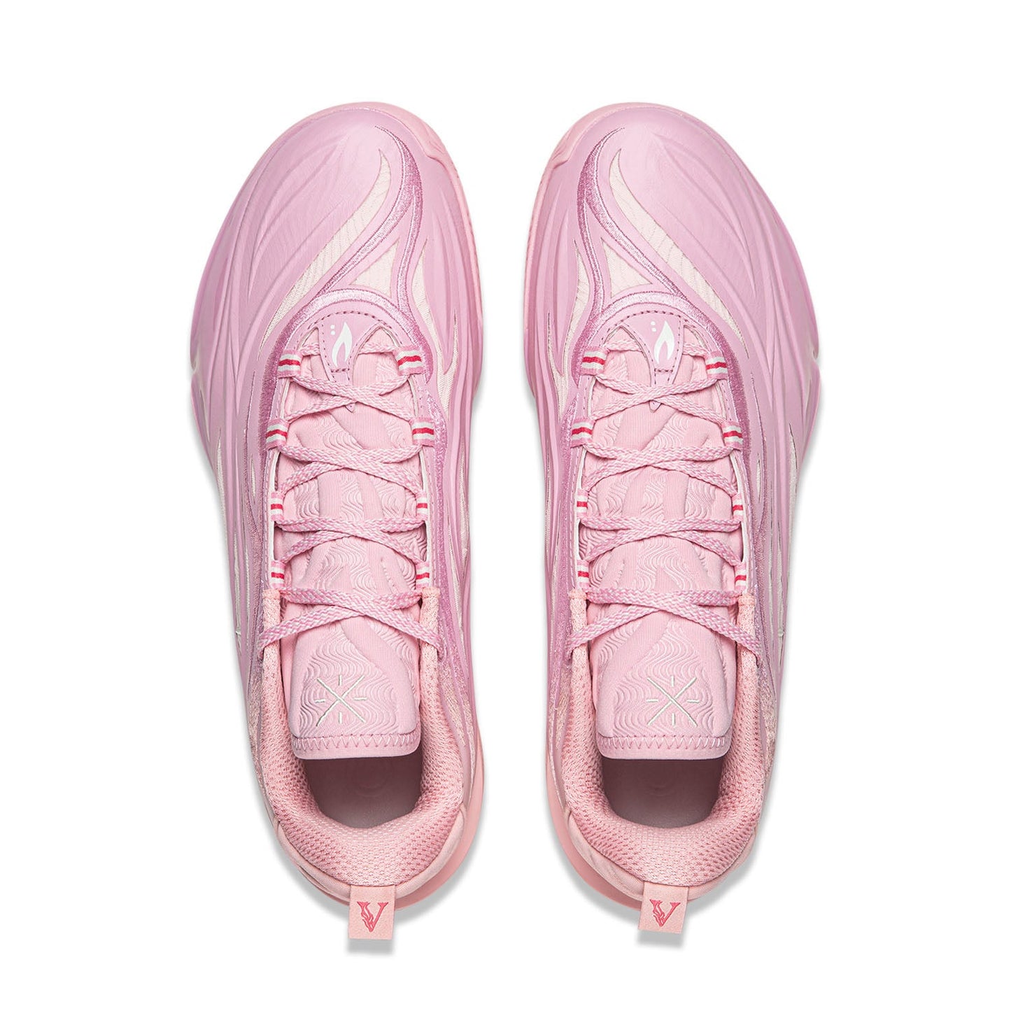 Pink Wave Pattern Fashion Basketball Shoes
