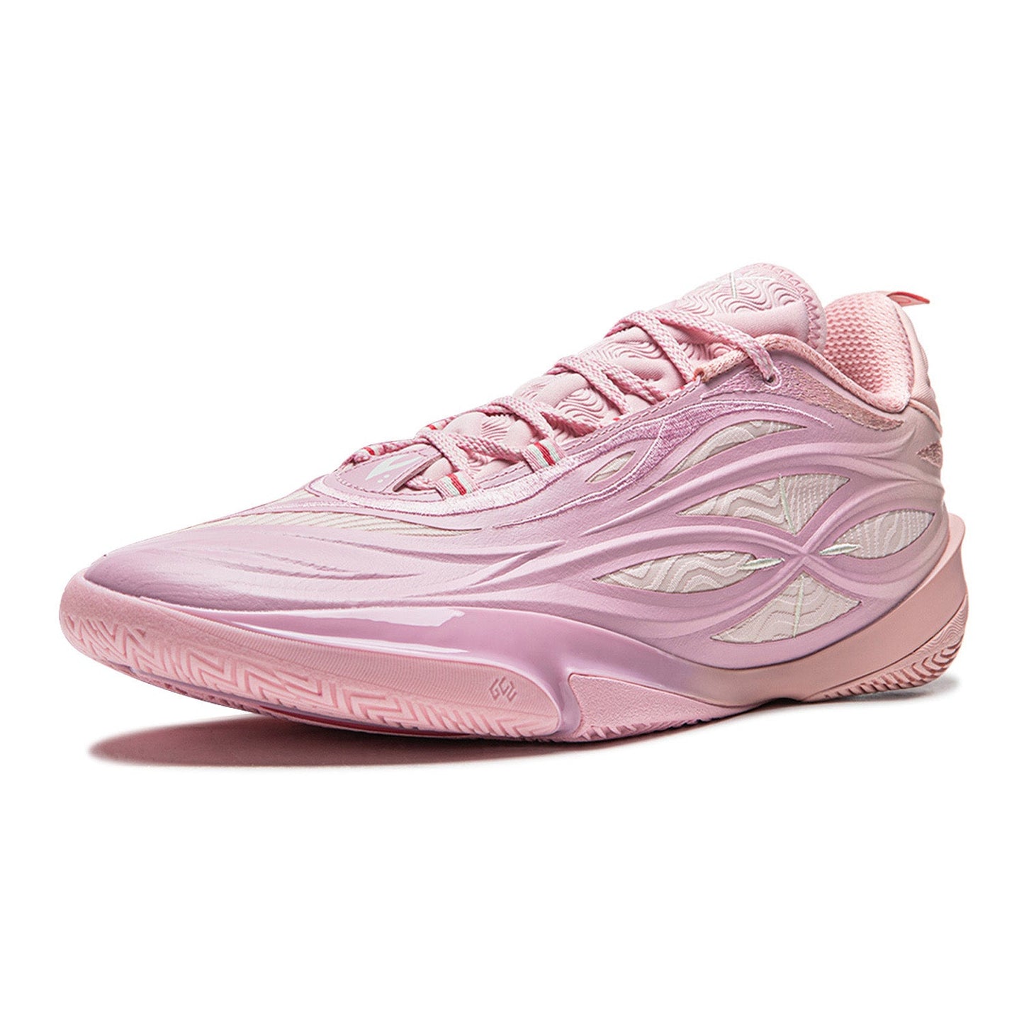 Pink Wave Pattern Fashion Basketball Shoes