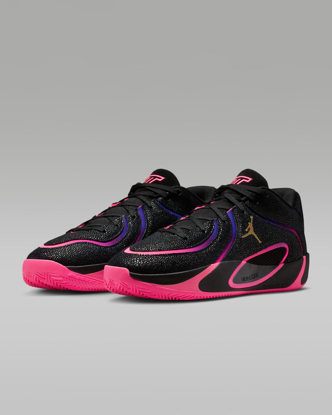 Men's Stylish Pink Gradient Vibrant Hoops Sneakers