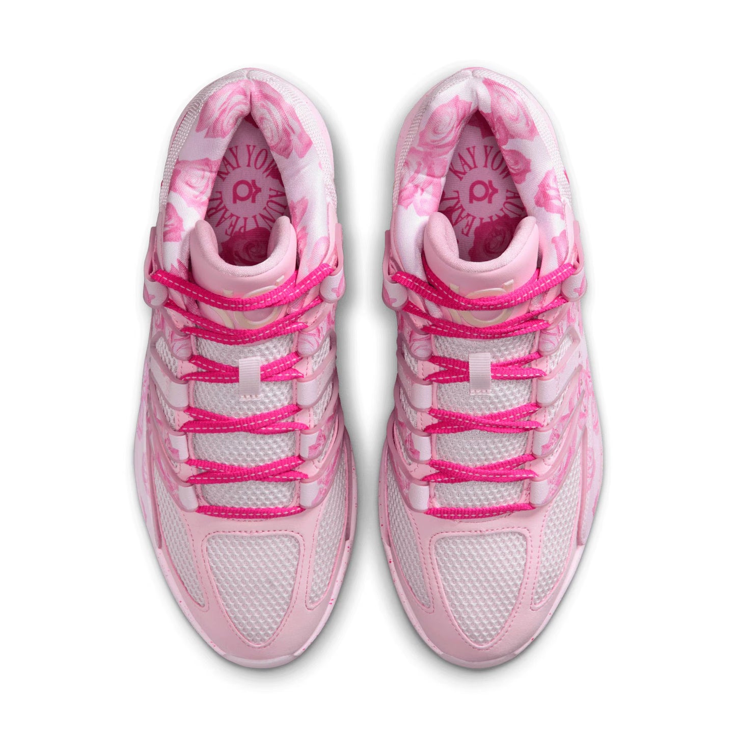 Shoemalls™ Rose Garden: "Pink Velvet" Floral Performance Sneakers