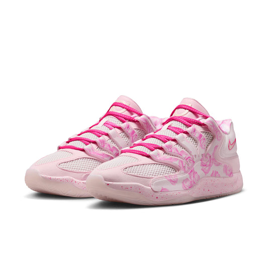 Shoemalls™ Rose Garden: "Pink Velvet" Floral Performance Sneakers