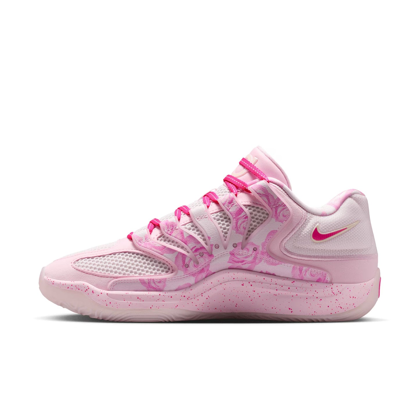 Shoemalls™ Rose Garden: "Pink Velvet" Floral Performance Sneakers
