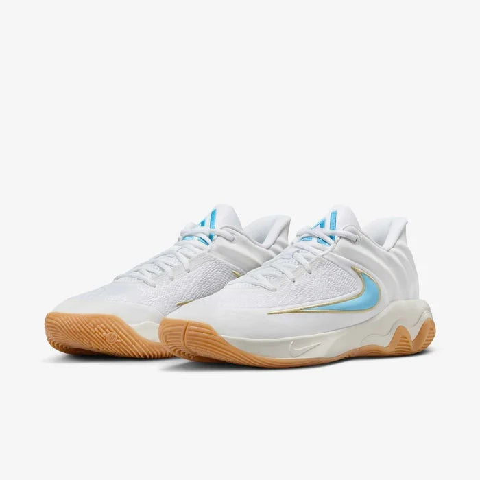 Shoemalls™ Azure Flow: "Icy Clean" Low-Top Basketball Sneakers