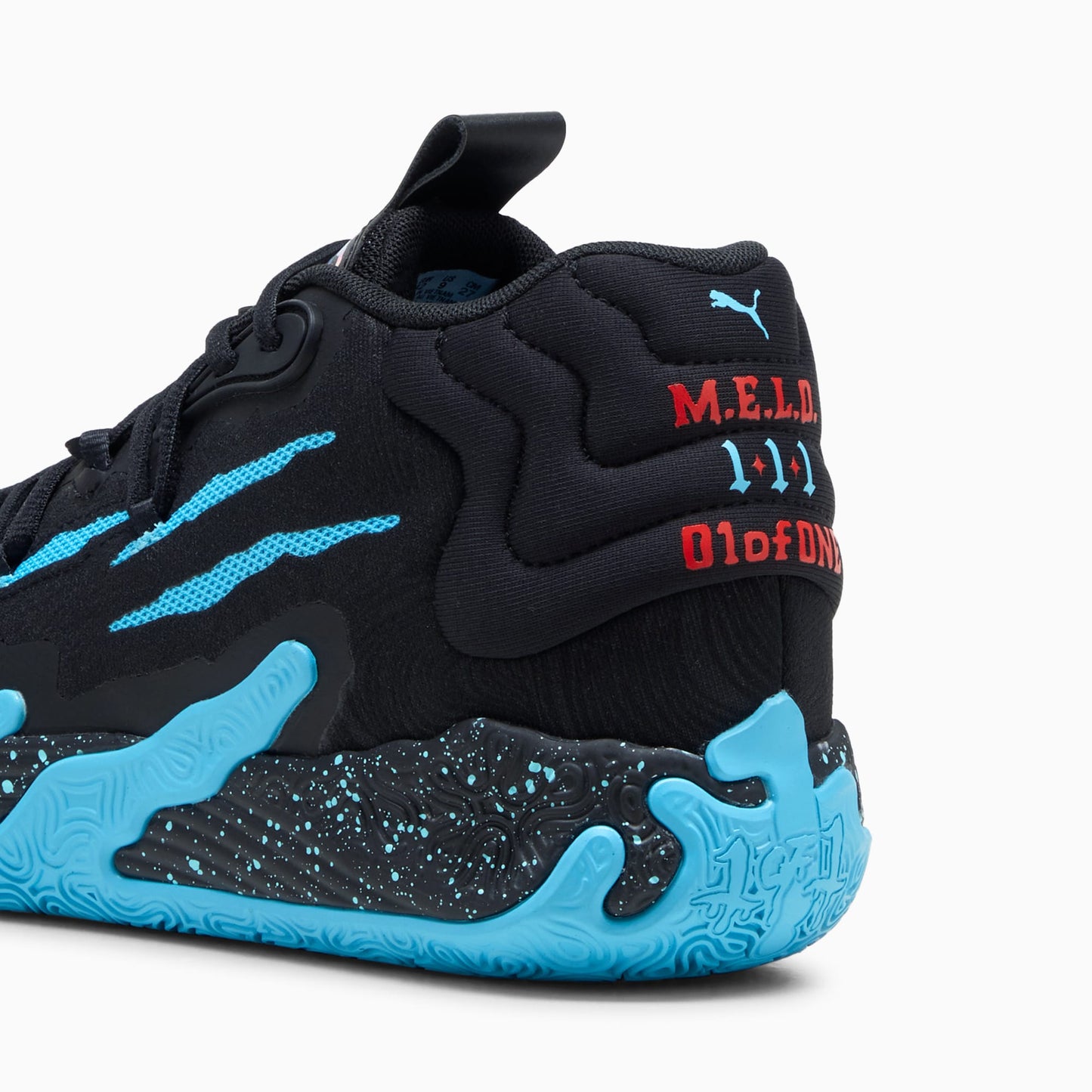 Men's Black & Electric Blue Claw Pattern Shoes