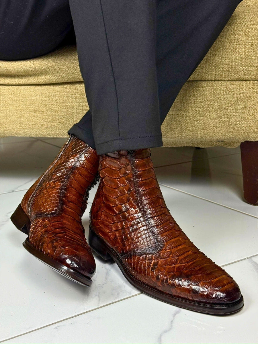 Python Chelsea Boots