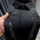Men's Satin Embroidered Western Button Down Shirt