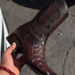Men's Brown Caiman Alligator Leather Western Boots