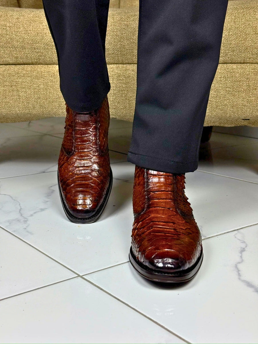 Python Chelsea Boots