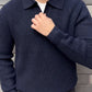 Men's V-neck Knitted Polo Pullover Sweater