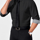 Men's Slim Fit Diamond Pattern Long Sleeve Shirt