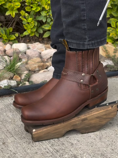 Men's Brown Leather Anti-Scratch Ankle Boots