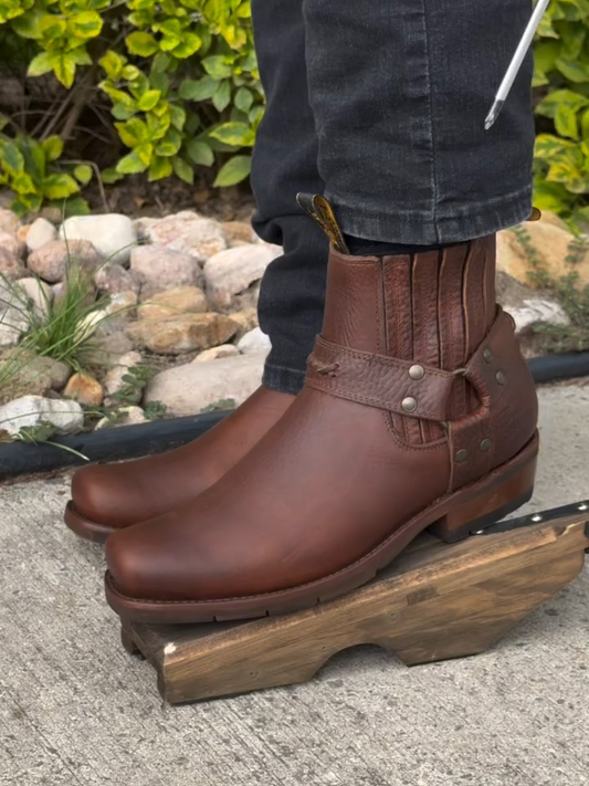 Men's Brown Leather Anti-Scratch Ankle Boots