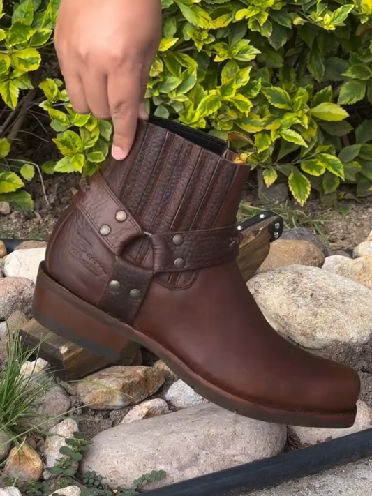 Men's Brown Leather Anti-Scratch Ankle Boots