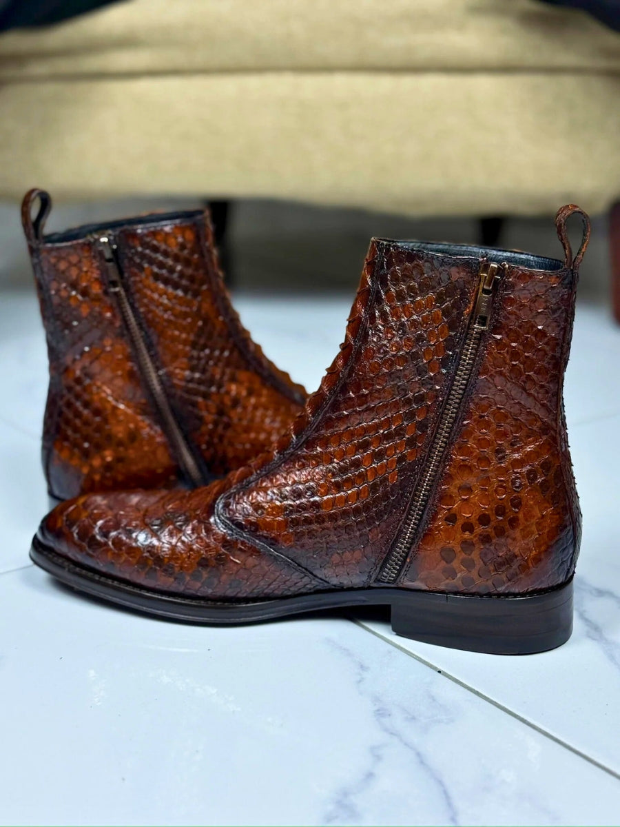 Python Chelsea Boots