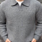 Men's V-neck Knitted Polo Pullover Sweater