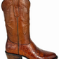 Men's Crocodile Oval Toe Cowboy Boots