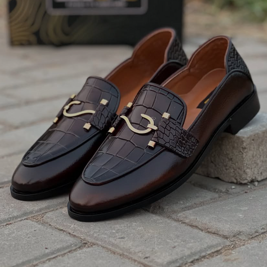 Handmade Brown Leather Loafers