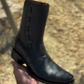 Narrow Square Toe Deerskin Cowboy Boots