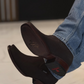 Men's Narrow Square Toe Stretch Ankle Boots