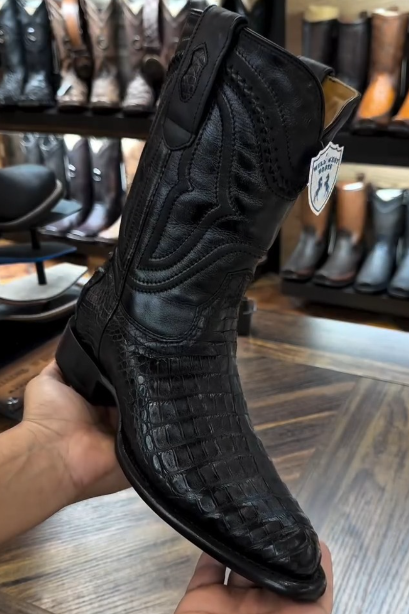 Men's Crocodile Leather Western Boots.