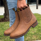 Classic Brown Leather Ankle Boots