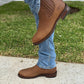 Classic Brown Leather Ankle Boots