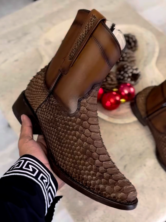 Men's Crocodile Western Cowboy Boots