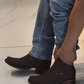 Men's Narrow Square Toe Stretch Ankle Boots