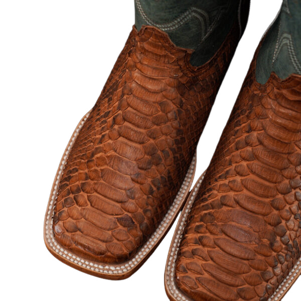 Square-Toe Authentic Porto Python Boots