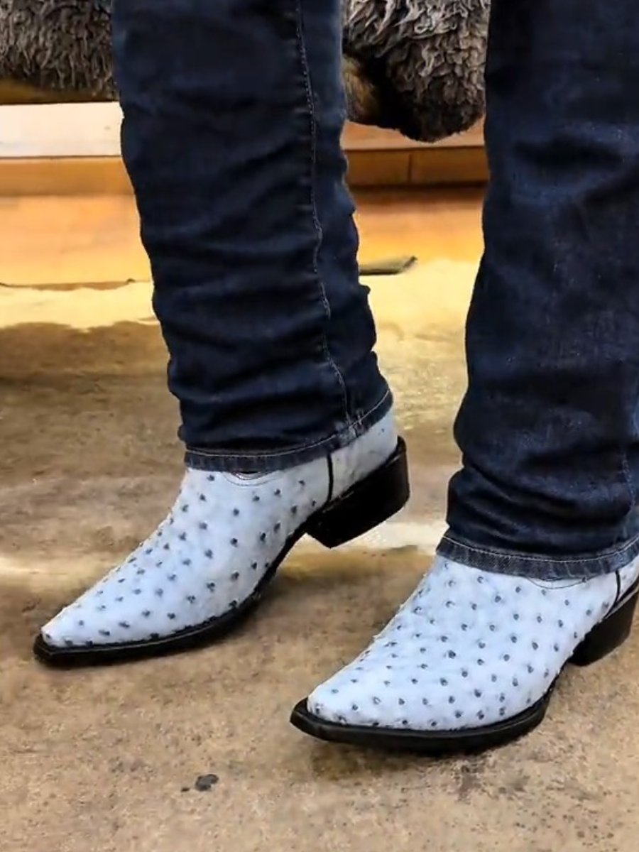 Men's Ostrich J Toe Cowboy Boots