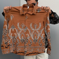 Men's Satin Intricate Embroidered Western Button Down Shirt