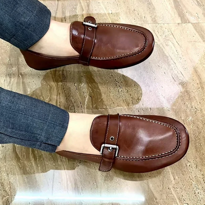 Vintage Casual Leather Loafers
