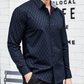 Men's Slim Fit Diamond Pattern Long Sleeve Shirt
