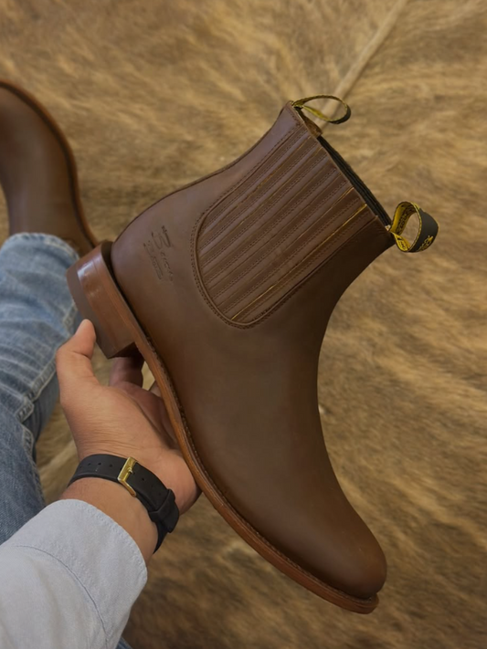Classic Brown Leather Ankle Boots