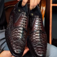 Handcrafted Exotic Skin Texture Men's Oxford Shoes