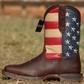 Square Toe Flag Western Cowboy Boots