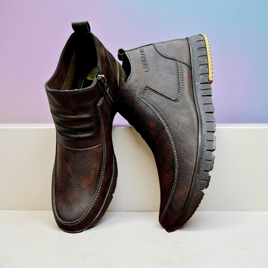 Men's Casual Side Chain Leather Shoes