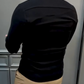 Men's Black Full-Zip Shirt with 3D Eagle Graphic Print
