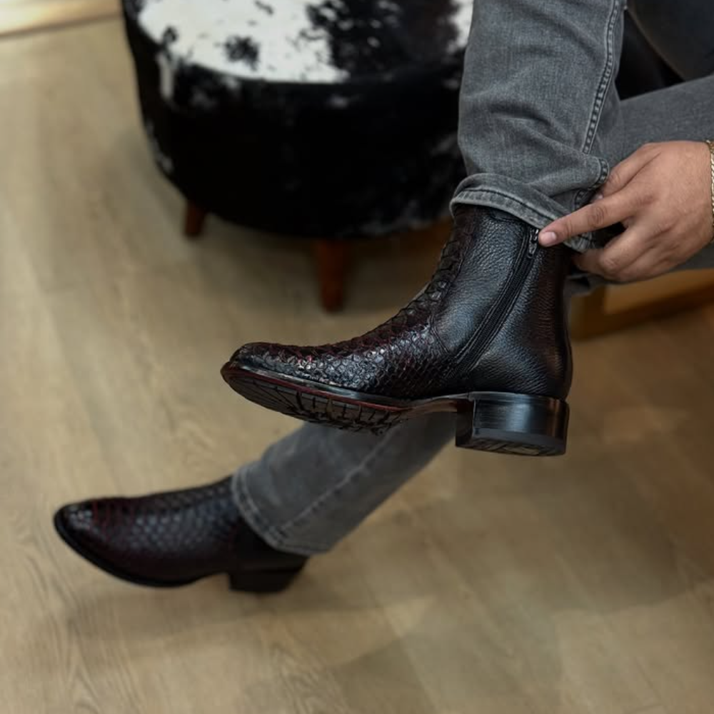 Men's Python Ankle Boots