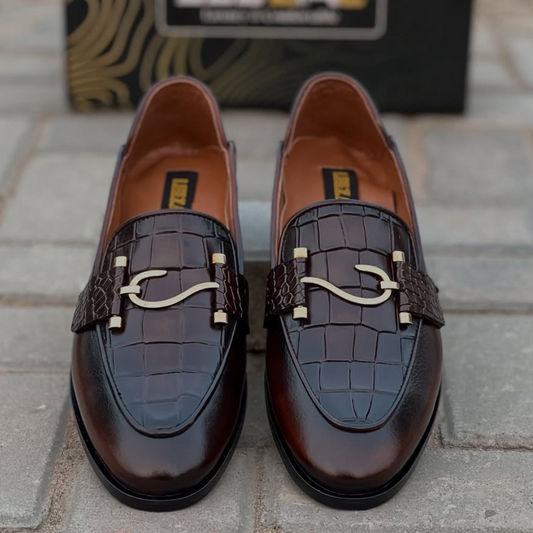 Handmade Brown Leather Loafers