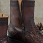 Handmade Crocodile Leather Ankle Boots