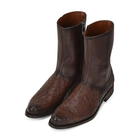 Men's Genuine Leather Round Toe Boots