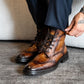 Brown Croco Leather Boots