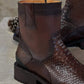 Handmade Crocodile Leather Ankle Boots