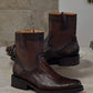 Handmade Crocodile Leather Ankle Boots