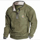Men's Casual Lapel Zipper Sweatshirt