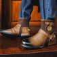 Vintage Metal Buckle Side Zipper Boots