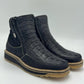 Men's Square Toe Leather Ankle Boots
